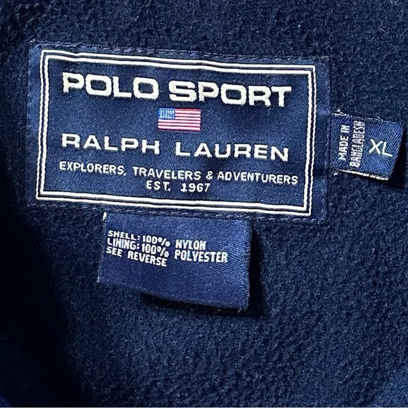 Polo Sport Ralph Lauren Jacket Mens XL fleece lined EUC - Picture 6 of 10